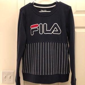 Women’s M Striped Navy Blue Fila Sweater/Jumper